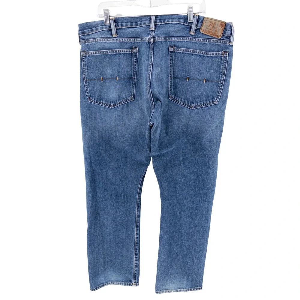 Polo Ralph Lauren Mens 40x30 Hampton Straight Jeans Blue Denim Americana Preppy
